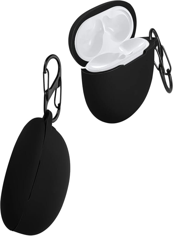 kwmobile Case Compatible with Huawei Freebuds 4i Case - Silicone Cover Holder for Earbuds - Black